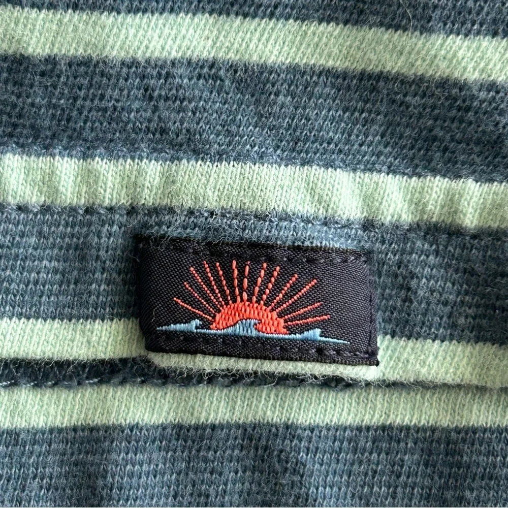 Faherty Blue and Light Blue Striped Polo